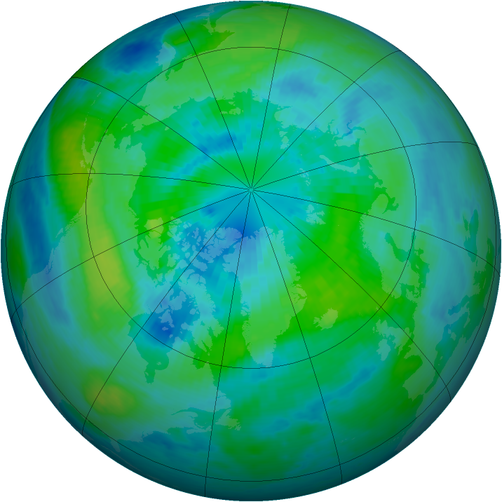 Arctic ozone map for 26 September 1994